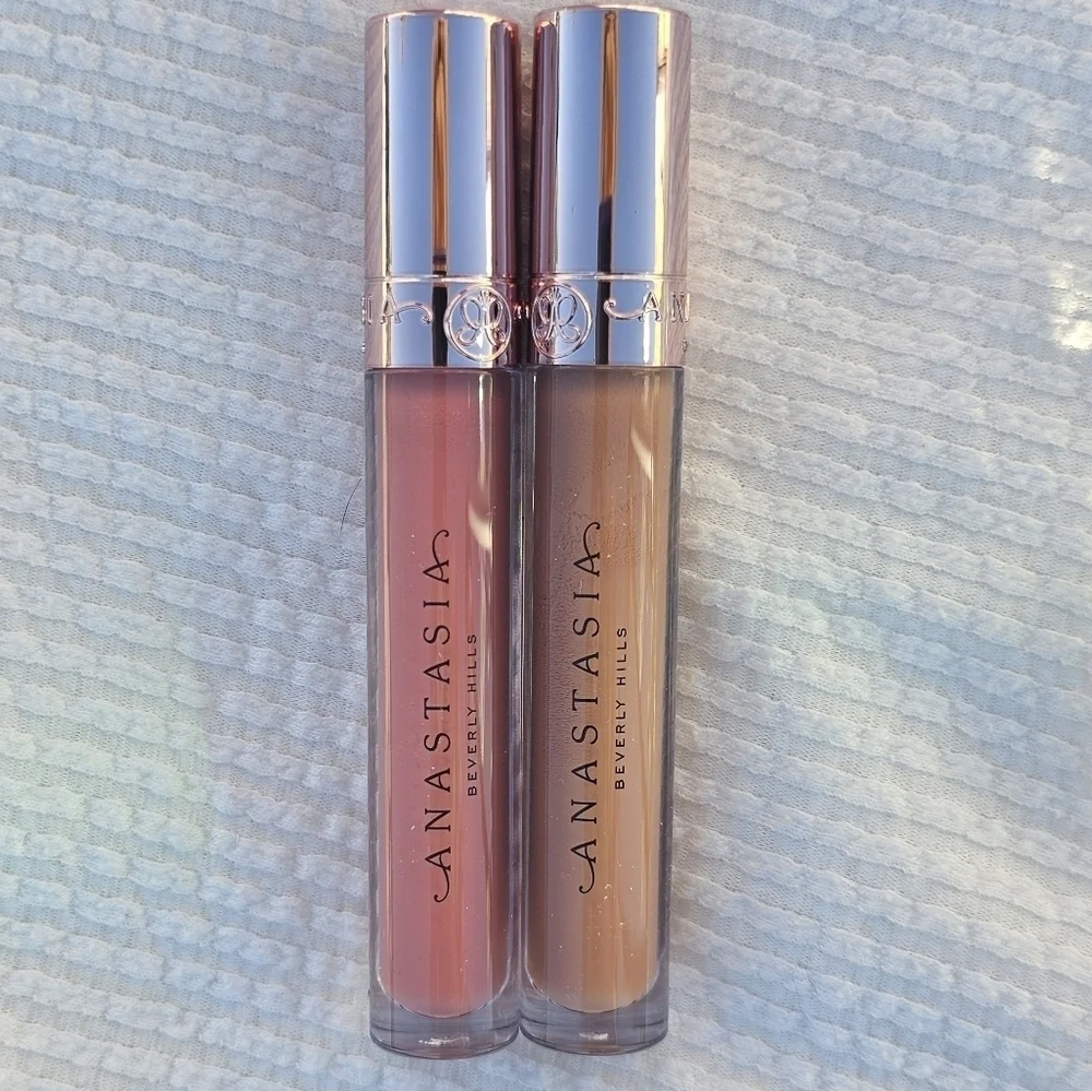 Anastasia Beverly Hills Tinted Gloss Duo shades Caramel and Tan Rose